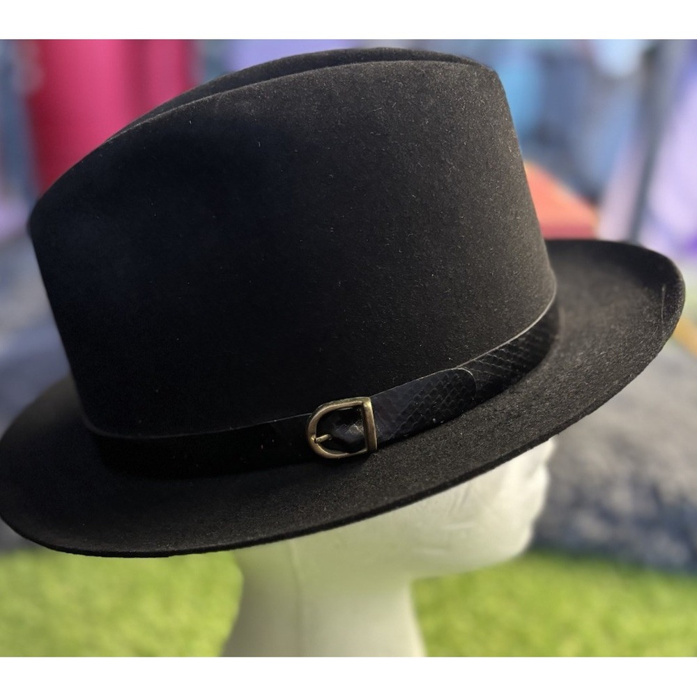 Stetson‎ Men's  Wool All American Fedora Hat Size-Small Black Box